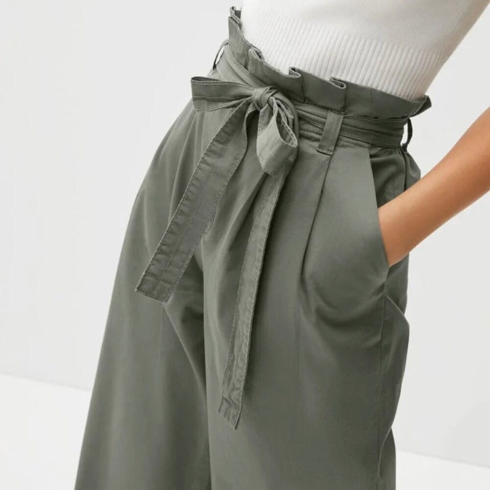 Everlane Paperbag Pant, Thyme, XS
